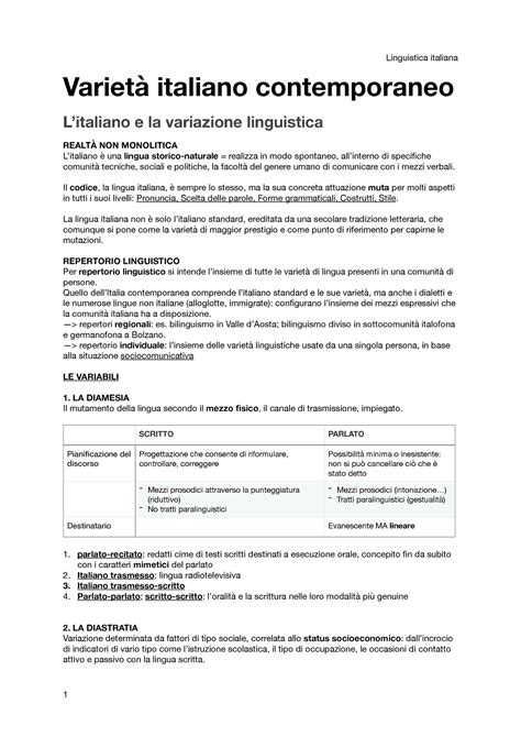 linguistica italiana unimi